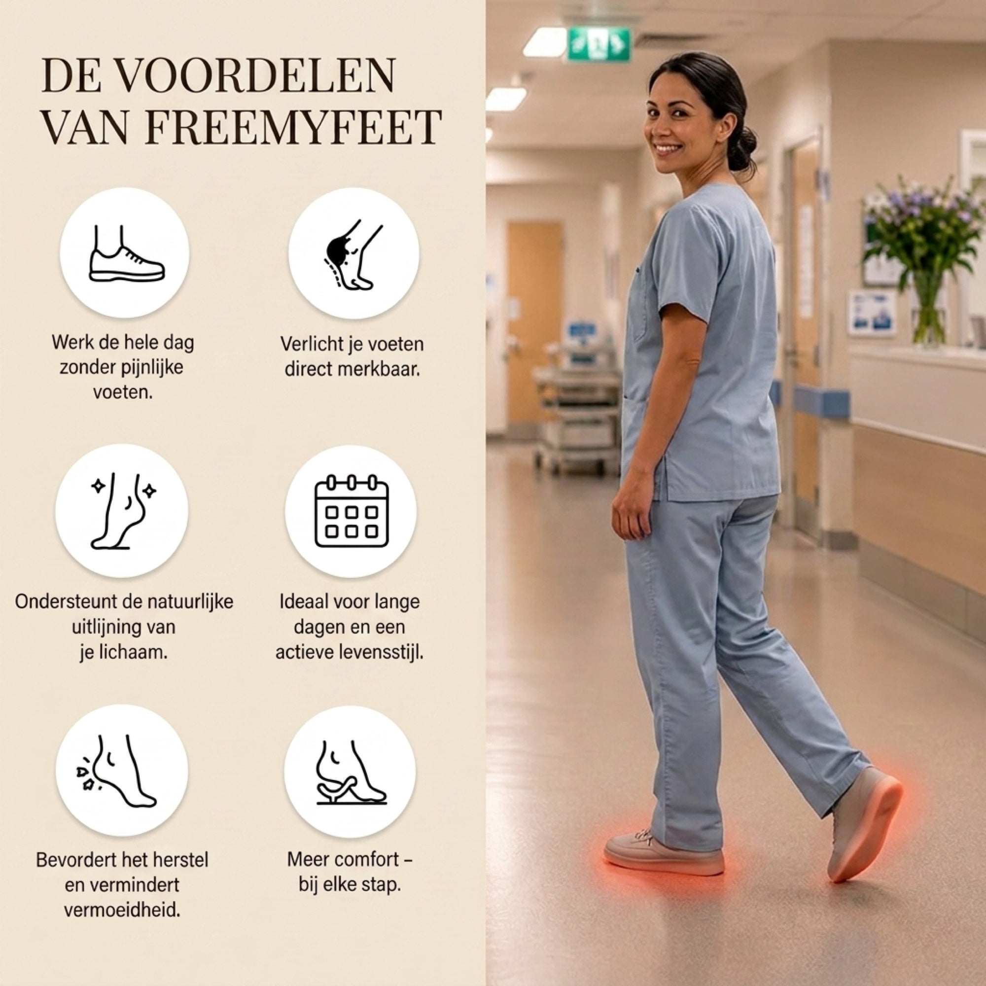 Voordelen van freemyfeet, in beeld